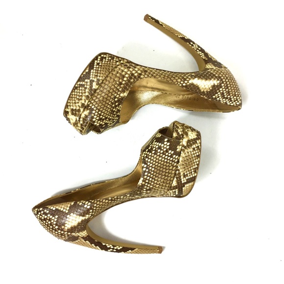 Walter Steiger Shoes - Walter Speiger Snakeskin Platform Pumps